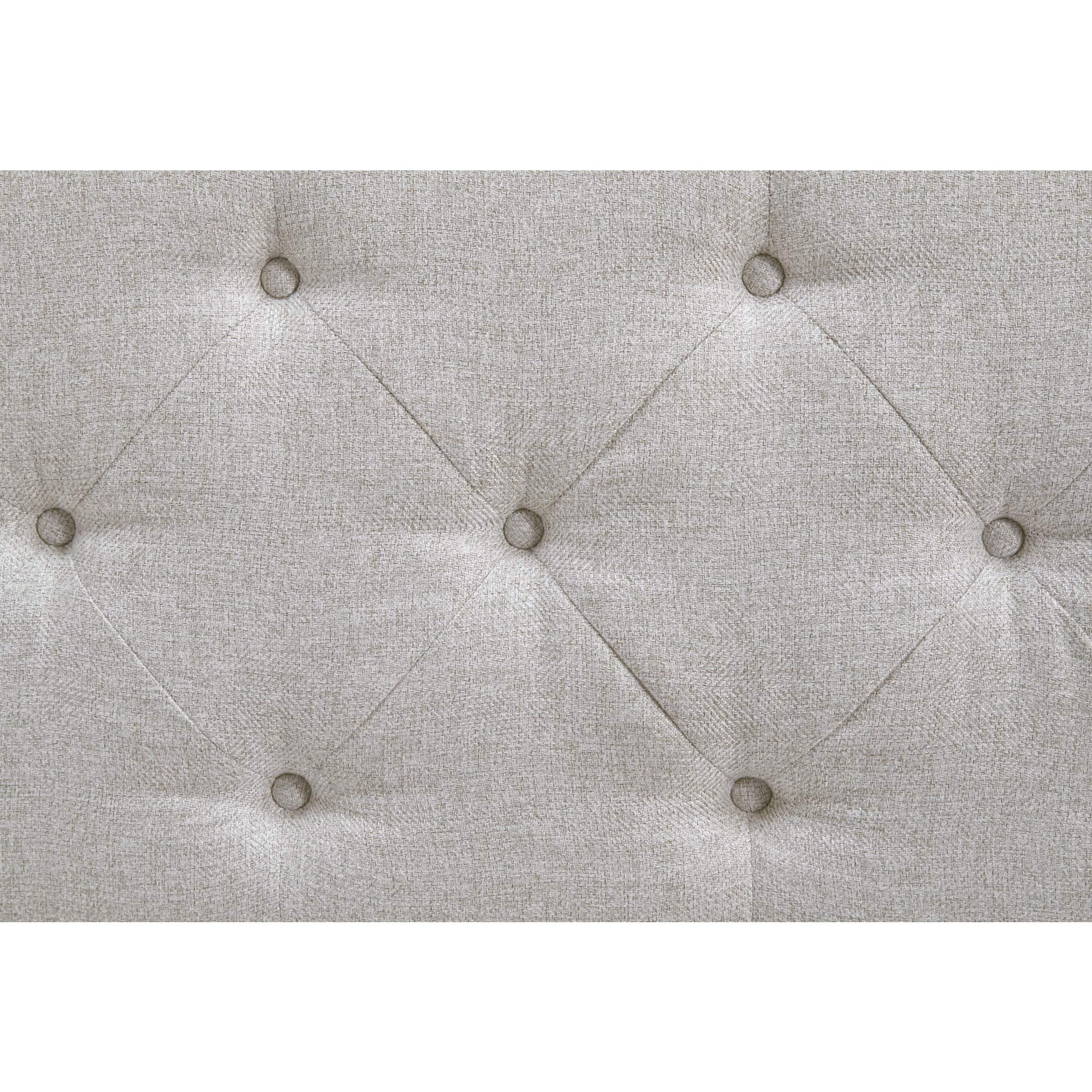 Signature Design by Ashley Briarson Tufted Upholstered Accent Bench with Storage, Hinged Seat, Raised Edges, Wood, Fabric Upholstery, Wood Legs" Light Brown Finish, Beige