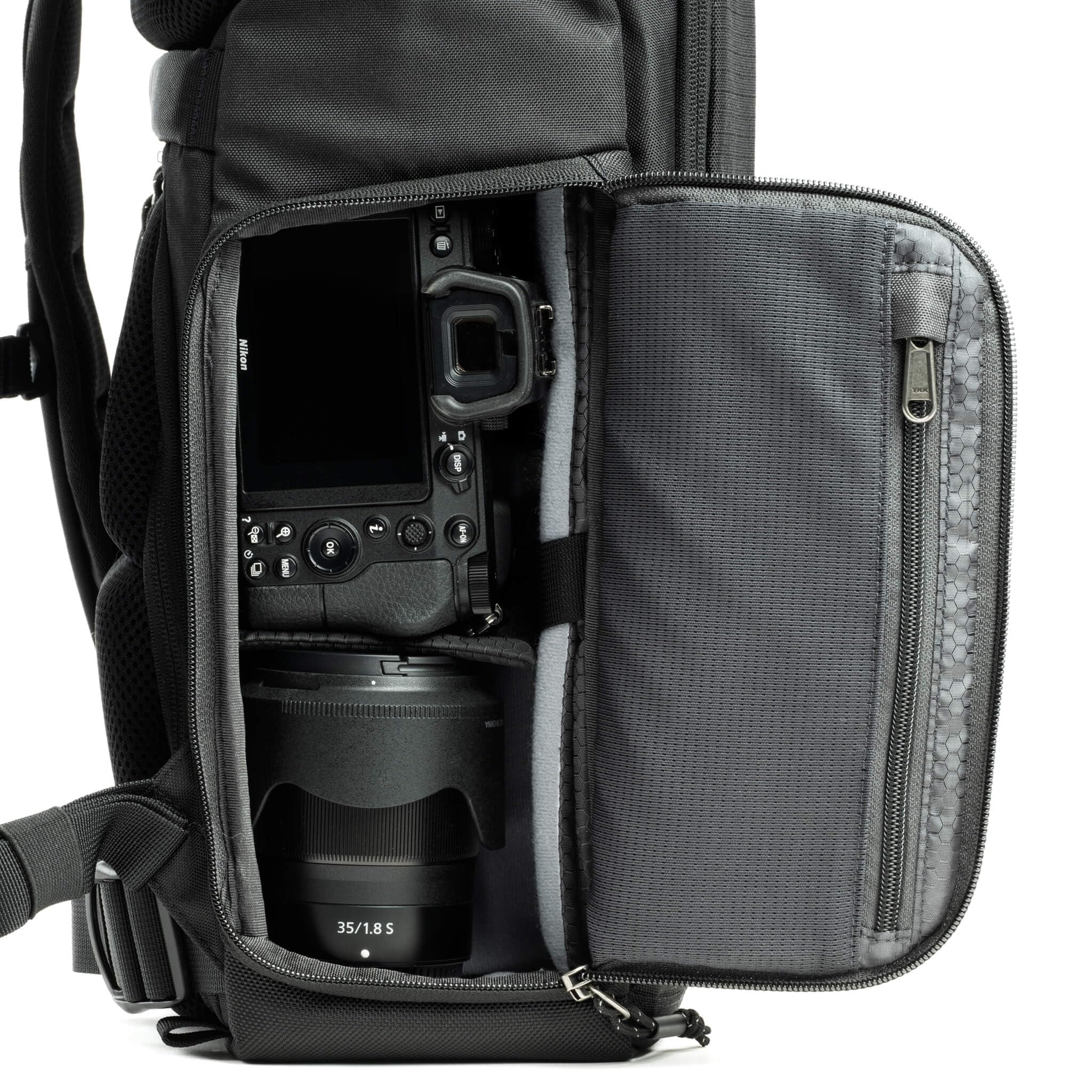 Think Tank FocusPoint 22L RollTop Camera Backpack - Urban Rust: Expandable Travel & Camera Backpack with Laptop Sleeve, Quick Side and Back Access, Rain Cover – Versatile Photography & Travel Bag