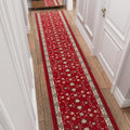 Ottomanson Aisle Runner Rug 2'7" x 50' – Soft Non-Slip Rug, Low Pile Carpet for Hallways, Events, Churches & Extra-Long Indoor Spaces, Mahal Red