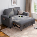 LINSY HOME Sectional Sleeper Sofa Pull Out Couches for Living Room (Grey, Pull Out Couch) | Pull Out Sofa Bed, Storage, USB Charging, Cup Holders, Plush Corduroy