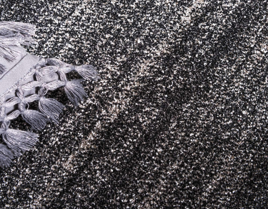 Unique Loom Del Mar Collection Area Rug - Maria (7' 10" x 11' 4" Rectangle, Black/ Ivory)