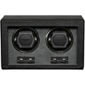 ROTHWELL Double Watch Winder for Automatic Watches with Quiet Motor with Multiple Speeds and Rotation Settings (Black/Grey)