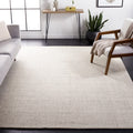 SAFAVIEH Abstract Collection Area Rug - 9' x 12', Ivory & Light Grey, Handmade Wool, Ideal for High Traffic Areas in Living Room, Bedroom (ABT468K)