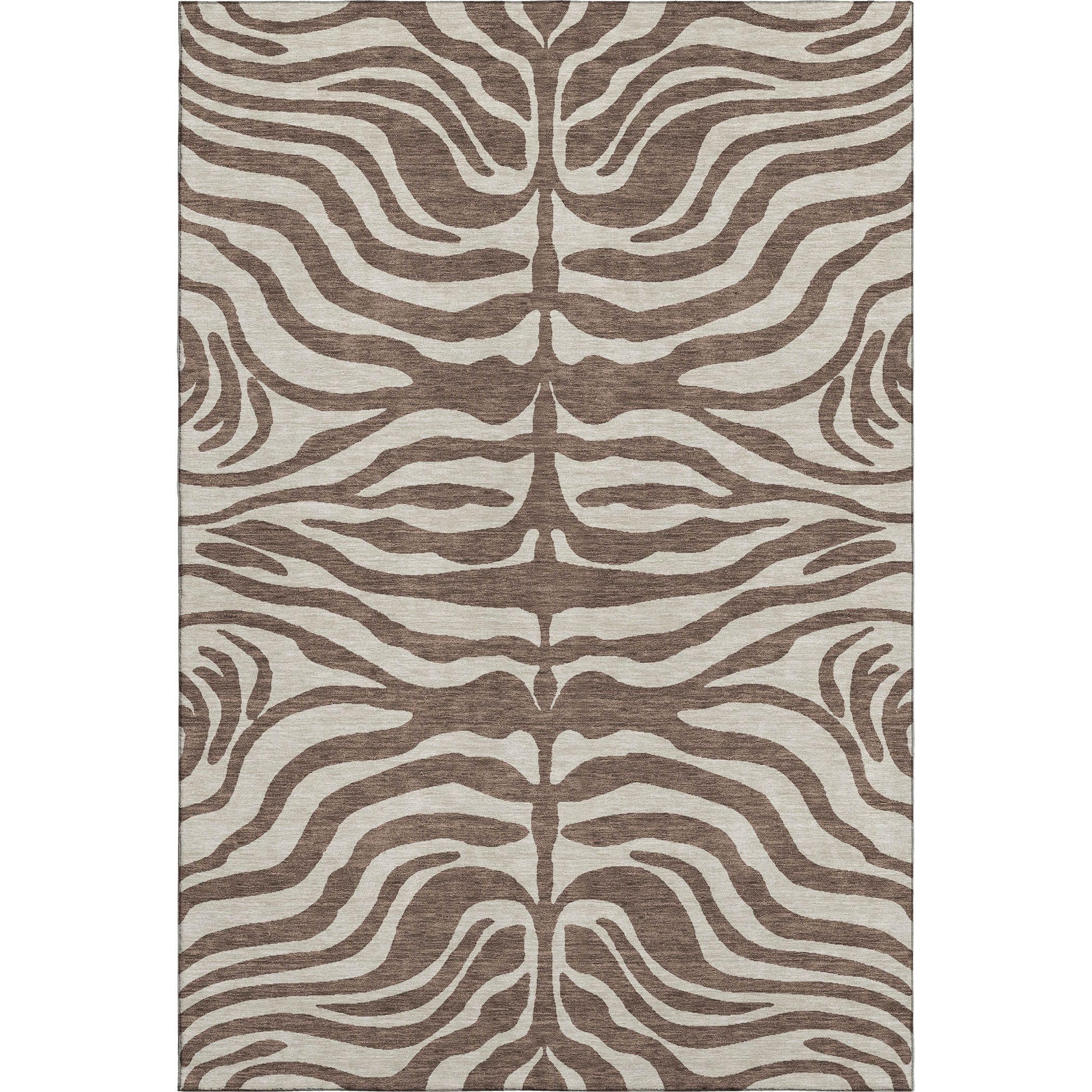 Addison Rugs Mayfield AMF1042 Brown 8' x 10' Indoor Premium Machine Washable Rug, Silky Soft, Easy Clean, Non Shedding, Bedroom, Living Room, Dining Room, Kitchen Rug