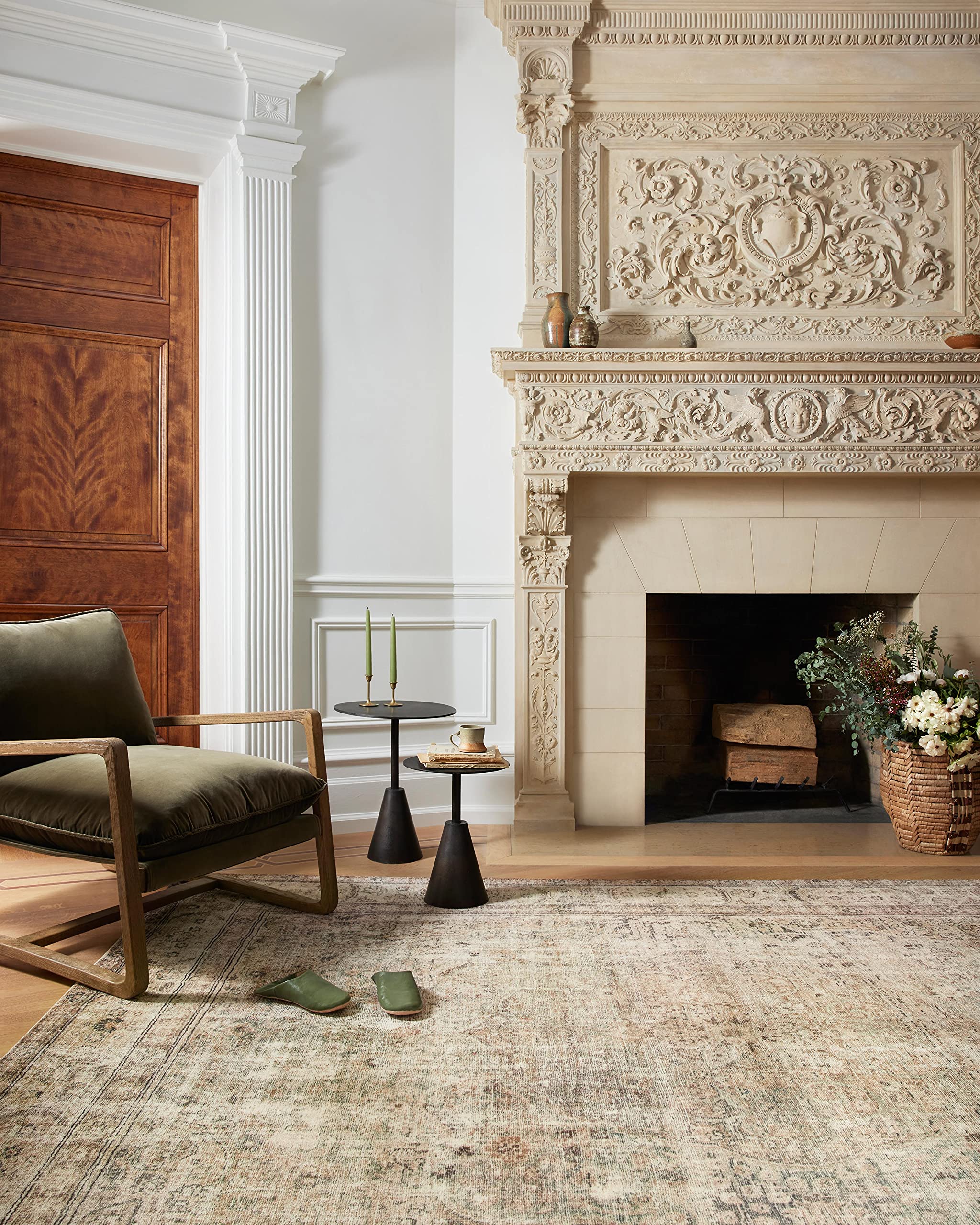 Loloi Margot Collection MAT-01 Antique/Sage 8'-6" x 11'-6" Area Rug feat. CloudPile, No-Shed Easy Clean Large Patterned Area Rug for Living Room, Bedroom, Dining Area