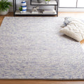 SAFAVIEH Natura Collection Area Rug - 6' x 9', Blue & Ivory, Handmade Wool, Ideal for High Traffic Areas in Living Room, Bedroom (NAT182M)