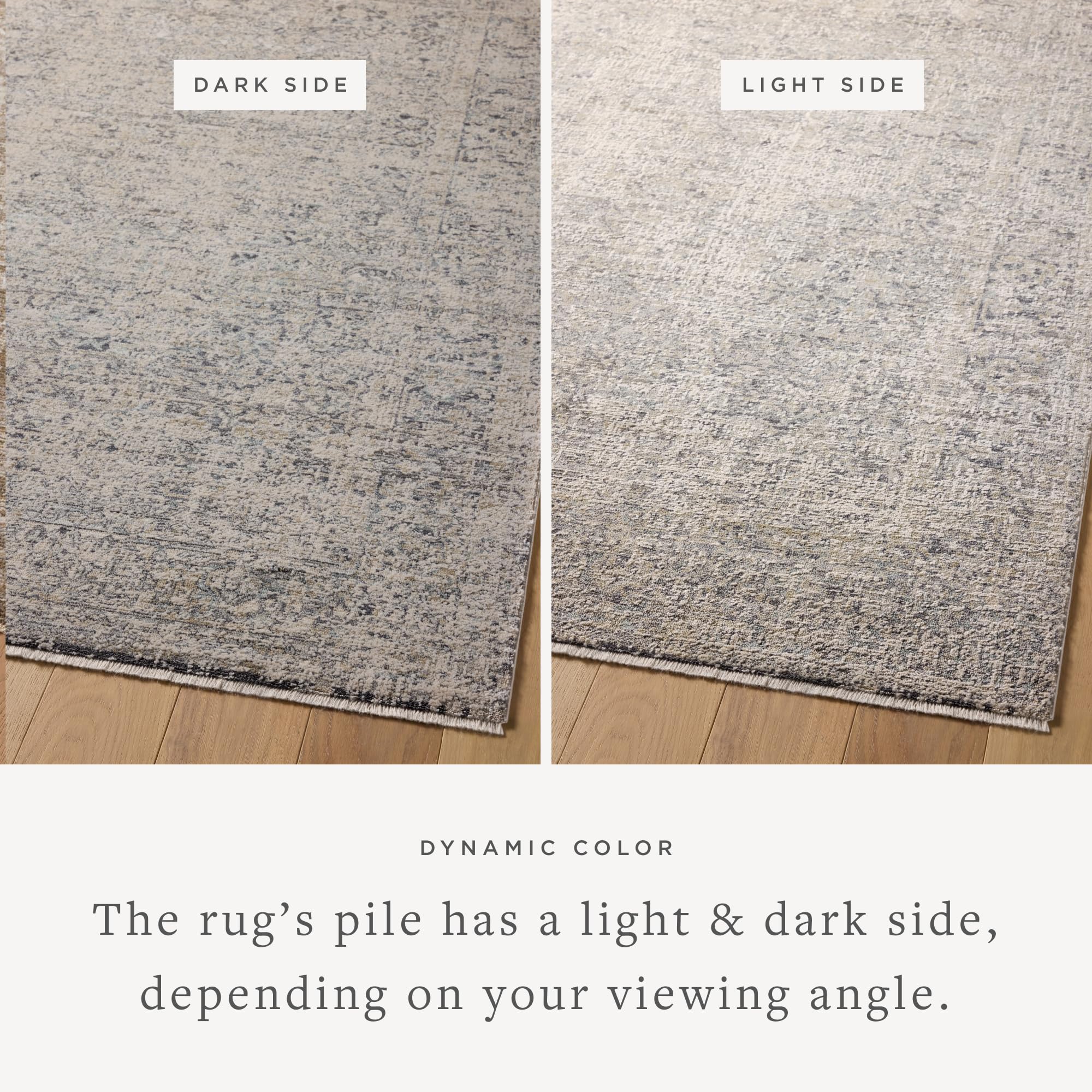 Loloi Amber Lewis Alie Collection ALE-01 Stone/Mist 7'-10'' x 10', .13'' Pile Height, Area Rug