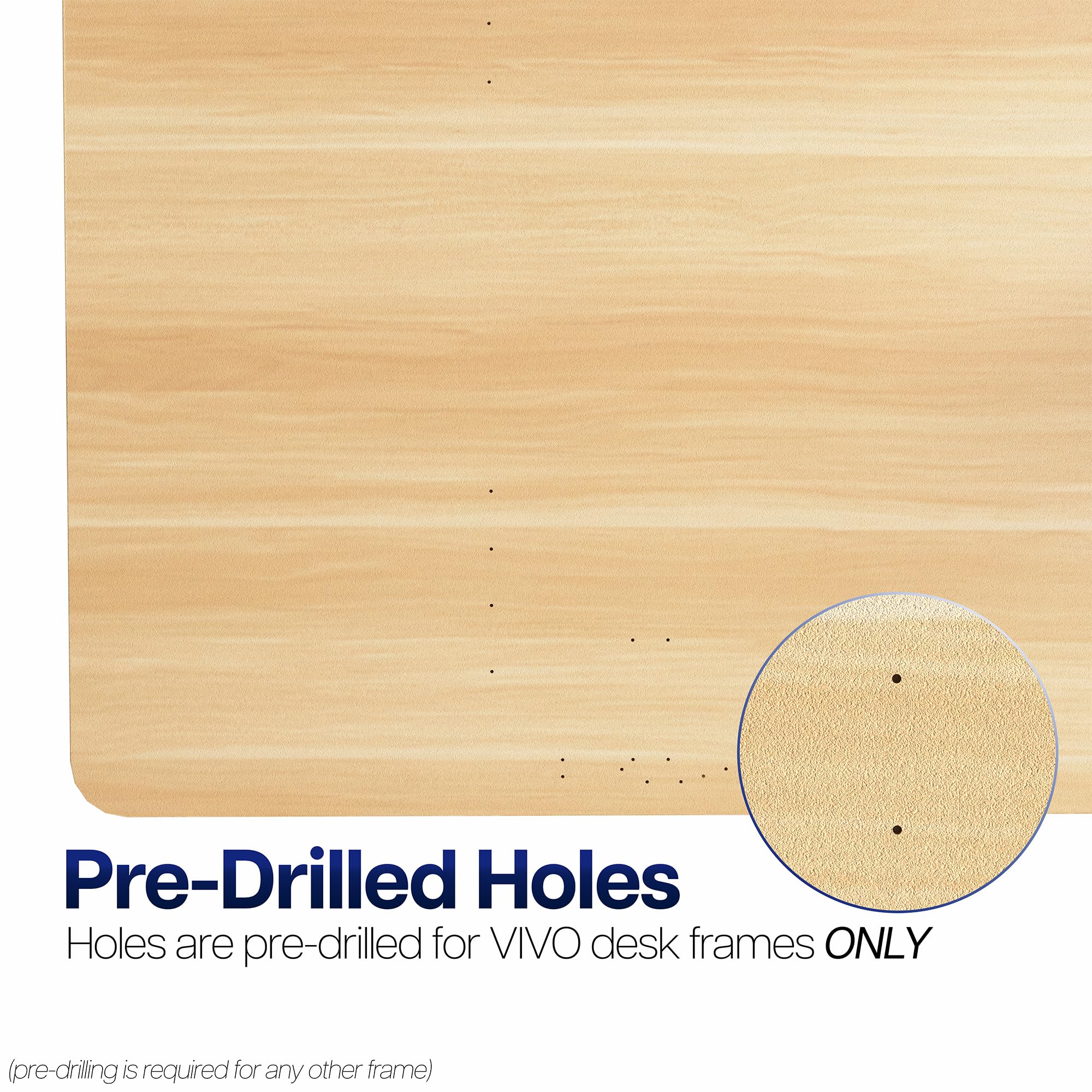 VIVO Light Wood Universal 71 x 30 inch Solid One-Piece Table Top for Standard and Sit to Stand Height Adjustable Home and Office Desk Frames, DESK-TOP71C