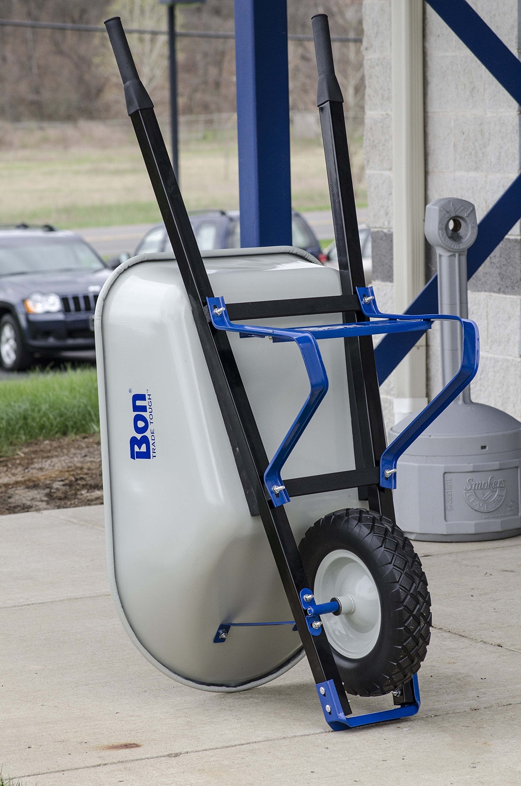 Bon 84-974 Trade-Tough Steel Tray Wheelbarrow, 6 Cu. Ft
