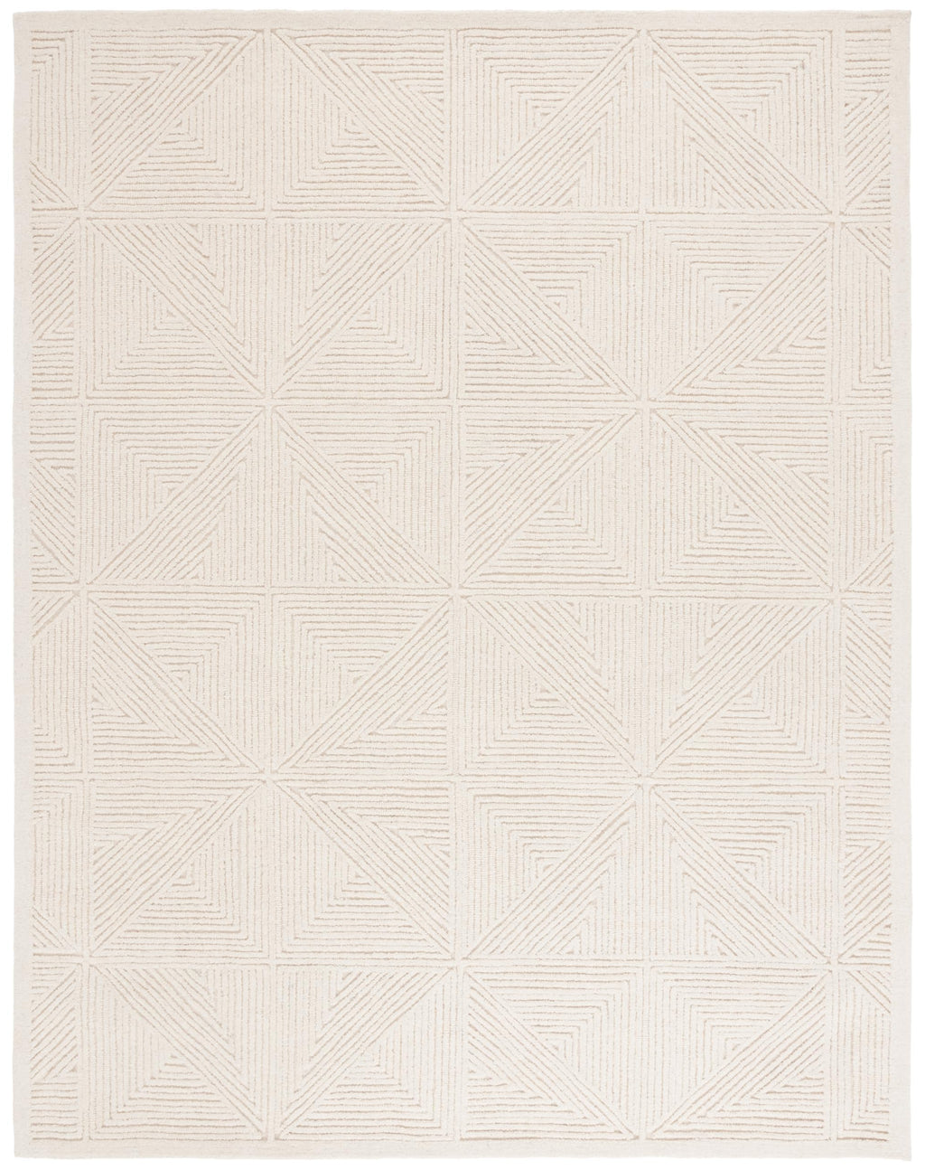 SAFAVIEH Area Rug 8x10 - Textural Collection - Large - Ivory, Handmade Wool, Ideal for Living Room, Bedroom, Office, Dining Space (TXT103A)