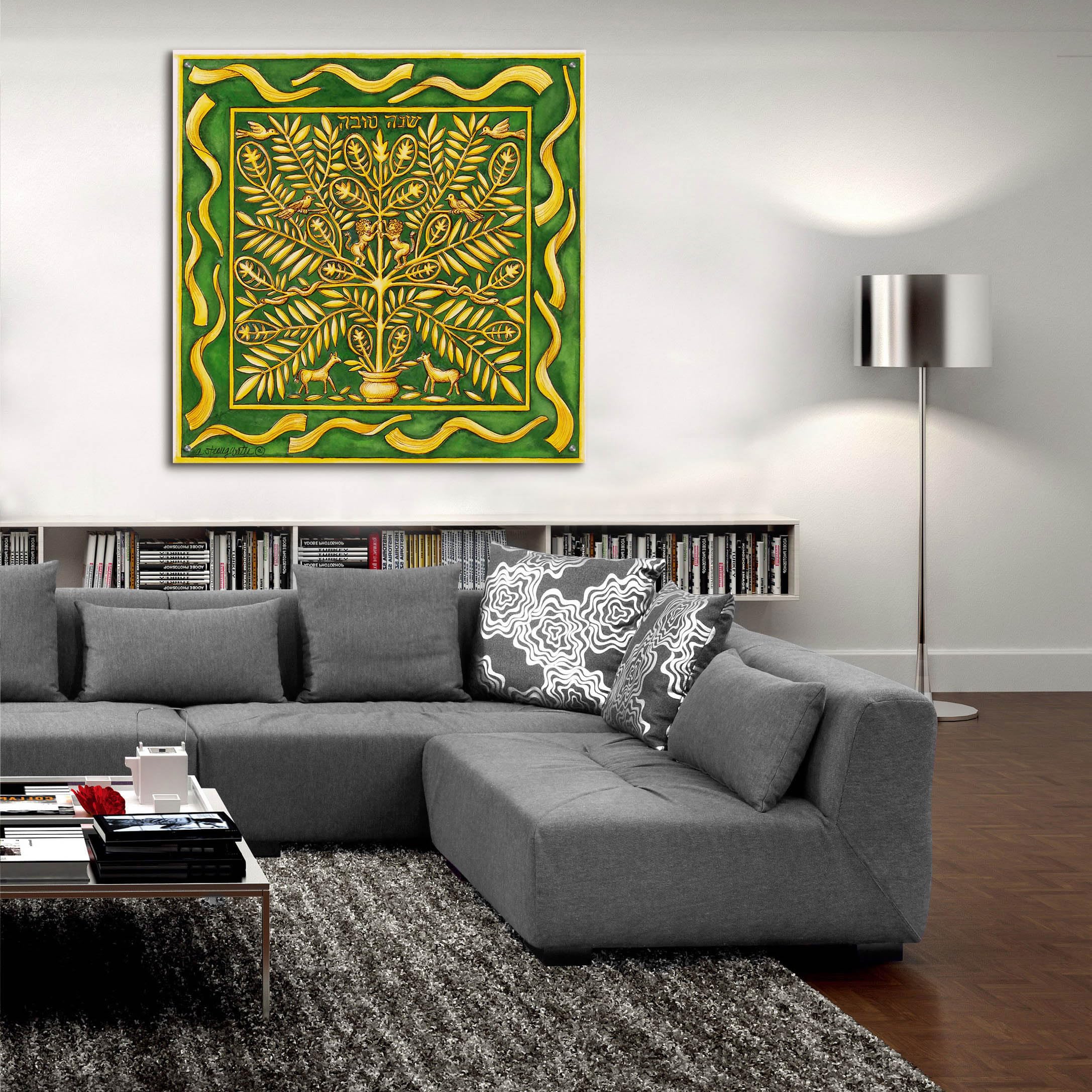 Epic Art 'Jewish Year Rosh Hashannah' by Andrea Strongwater Acrylic Glass Wall Art, 36" x 36"