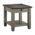 Lexicon Lilith Two Tone Wood 1-Drawer End Table, 24" x 26", Coffee/Antique Gray