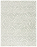 SAFAVIEH Adirondack Collection Area Rug - 10' x 14', Ivory & Green, Modern Diamond Distressed Design, Ideal for High Traffic Areas in Living Room, Bedroom, Dining (ADR131Y-10)