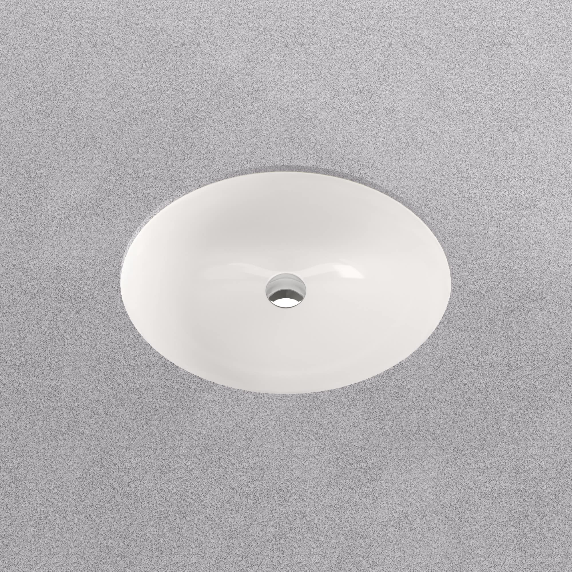 PROFLO PF1714UA Comstock 19-1/2" Oval Vitreous China Undermount Bathroom Sink with Overflow - White