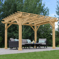 Yardistry 10 x 12 Meridian Cedar Wood Pergola for Patios, Decks, Garden, Backyard, Durable