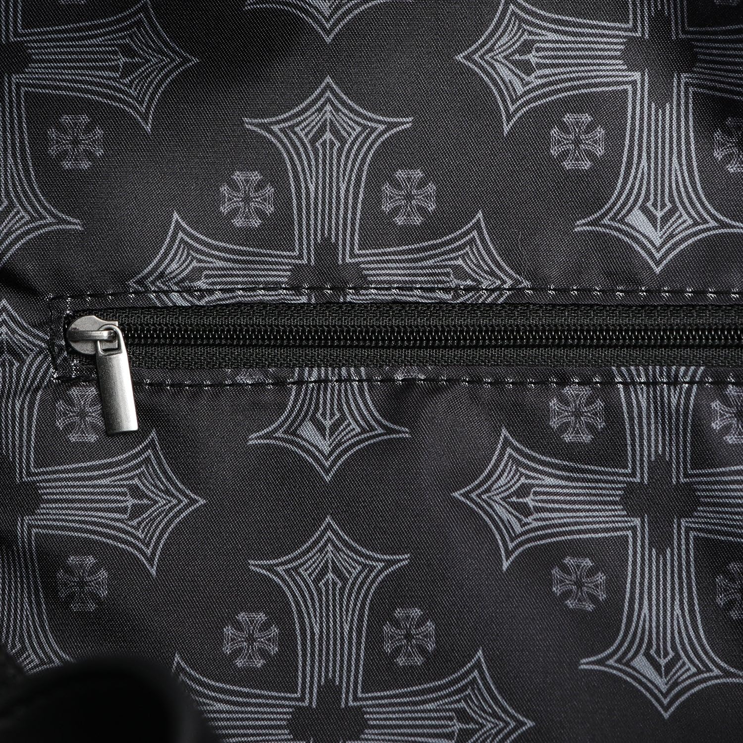 Von Dutch Embroidered Chopper Duffle Bag, Vegan Leather Weekender with Crossbody Strap & Handles