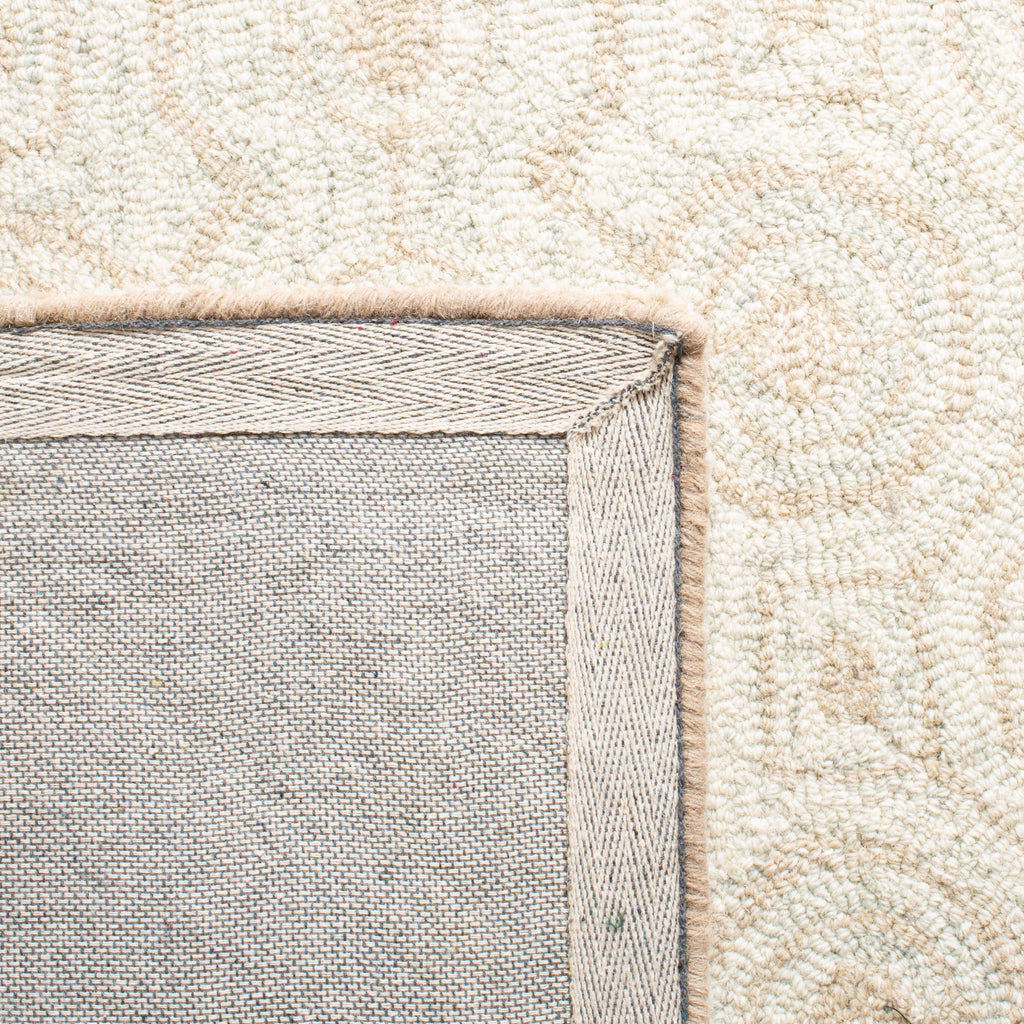 SAFAVIEH Area Rug 8x10 - Micro-Loop Collection - Large - Ivory & Light Green, Handmade Wool, Ideal for Living Room, Bedroom, Office, Dining Space (MLP950A)