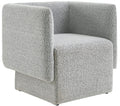 Meridian Furniture 575Grey Vera Collection Modern | Contemporary Boucle Fabric Upholstered Accent Chair, Grey, 31" W x 27" D x 29" H