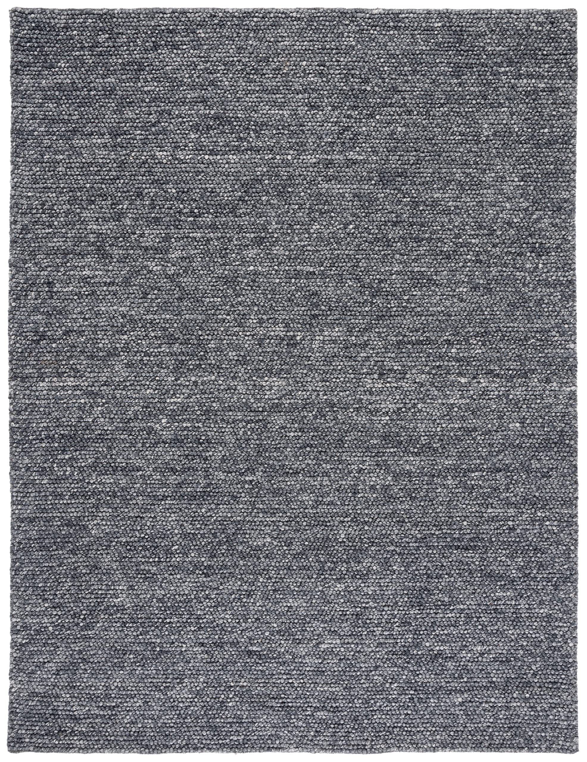SAFAVIEH Area Rug 6x9 - Natura Collection - Dark Grey, Handmade Wool Blend, Textured Design, Ideal for Living Room, Bedroom, Dining Space (NAT620H)