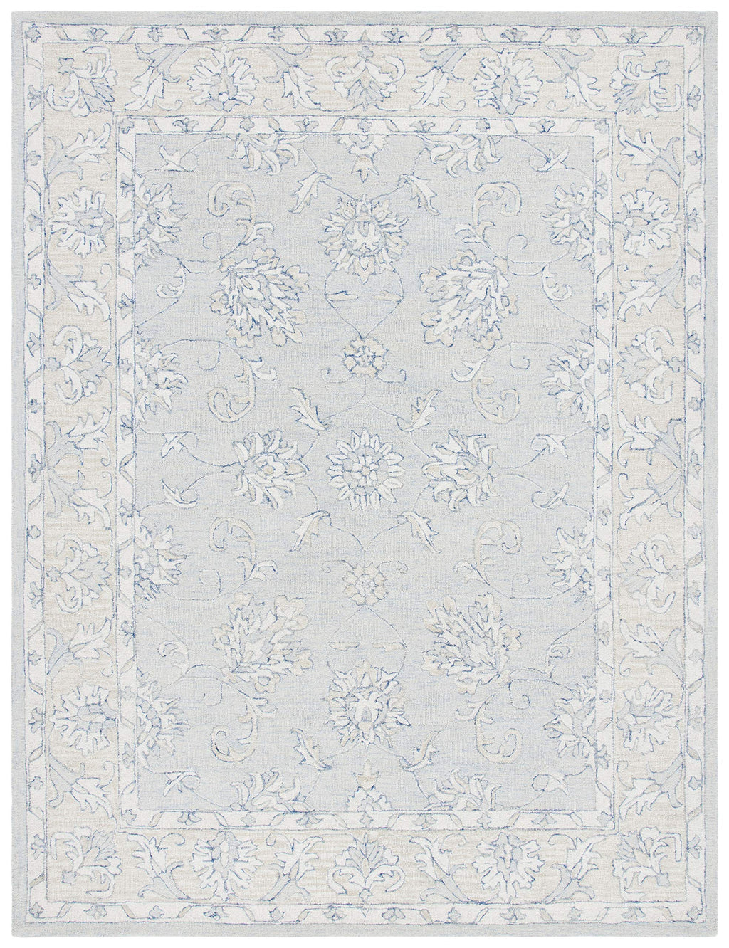 SAFAVIEH Micro-Loop Collection 10' x 14' BlueBeige MLP535M Handmade Premium Wool Living Room Dining Bedroom Area Rug