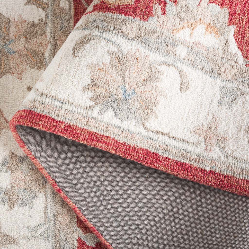 SAFAVIEH Area Rug 8x10 - Heritage Collection - Large - Red & Ivory, Handmade Wool, Ideal for Living Room, Bedroom, Dining Space (HG125Q)