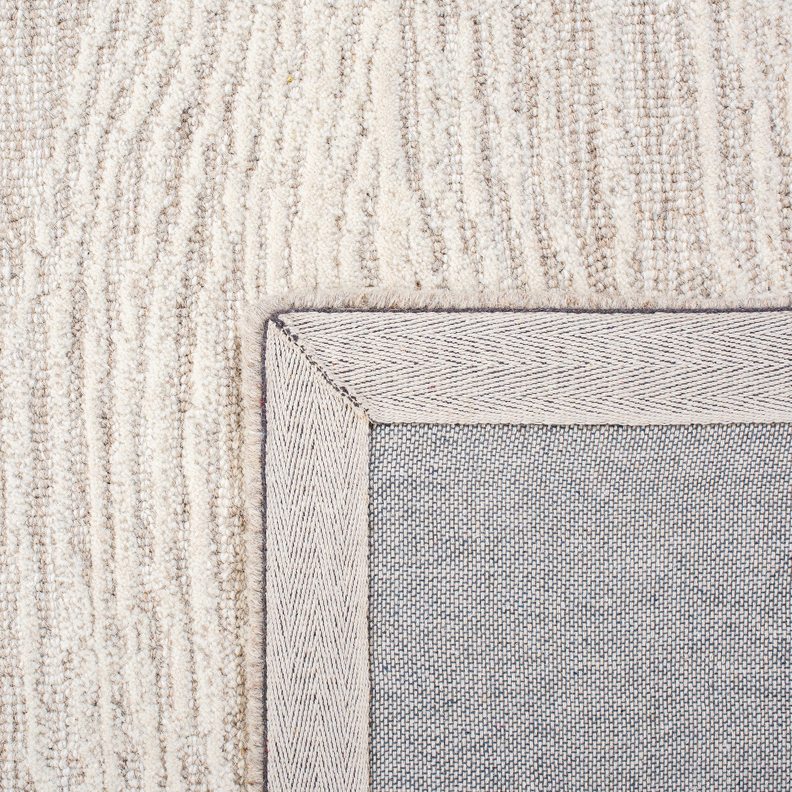 SAFAVIEH Metro Collection 6' x 9' NaturalIvory MET995A Handmade Premium Wool Living Room Dining Bedroom Area Rug