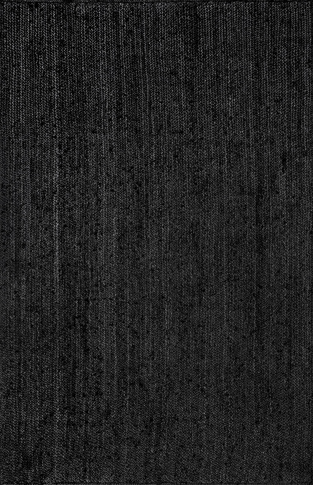 nuLOOM 9x12 Rigo Jute Hand Woven Area Rug, Black, Solid Farmhouse Design, Natural Fiber, For Bedroom, Living Room, Dining Room, Hallway, Office, Kitchen, Entryway