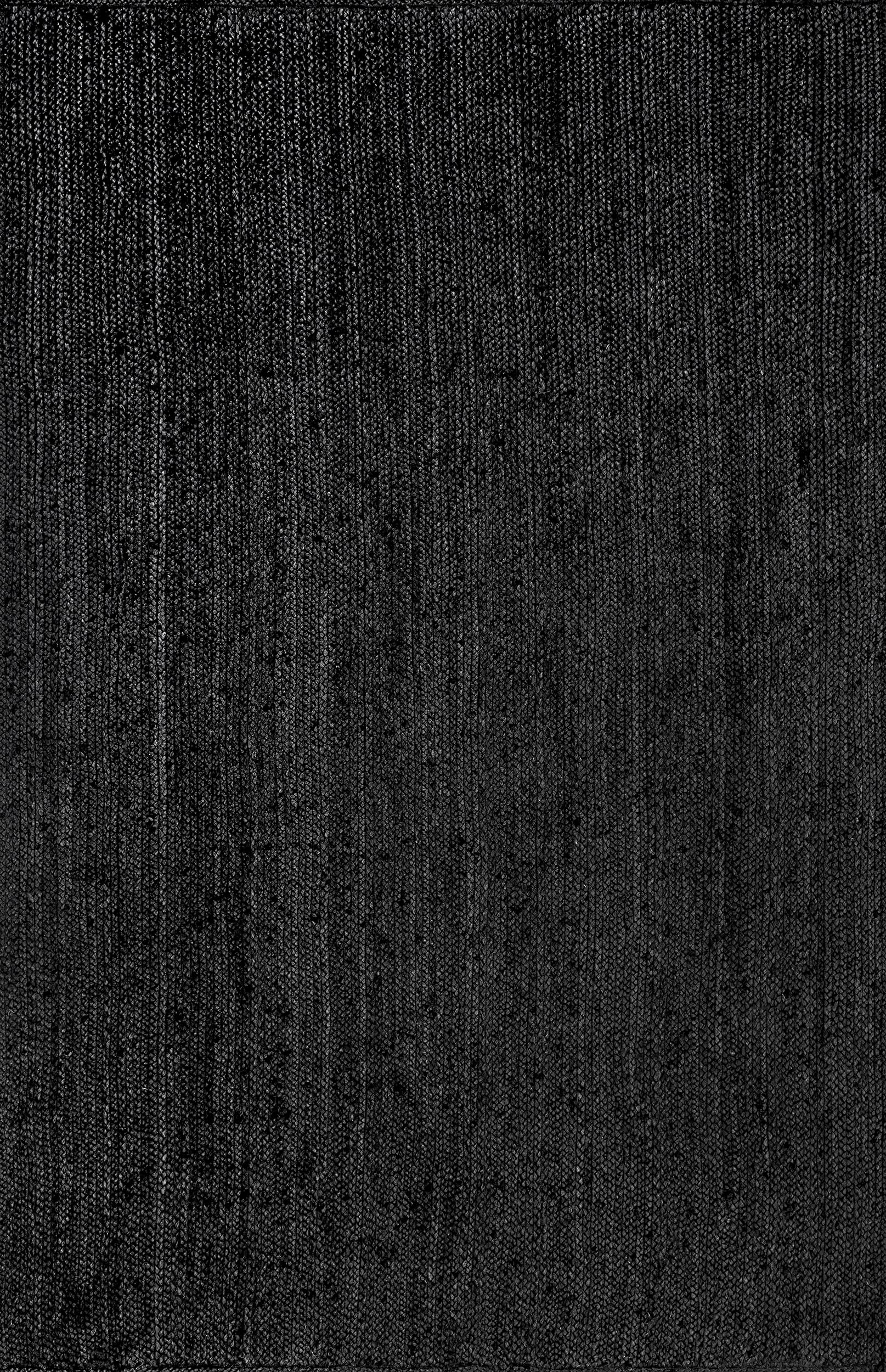 nuLOOM 9x12 Rigo Jute Hand Woven Area Rug, Black, Solid Farmhouse Design, Natural Fiber, For Bedroom, Living Room, Dining Room, Hallway, Office, Kitchen, Entryway