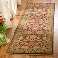 SAFAVIEH Old World Collection Runner Rug - 2'6" x 8', Burgundy & Green, Handmade Traditional Oriental Wool, Ideal for High Traffic Areas in Living Room, Bedroom (OW115A)