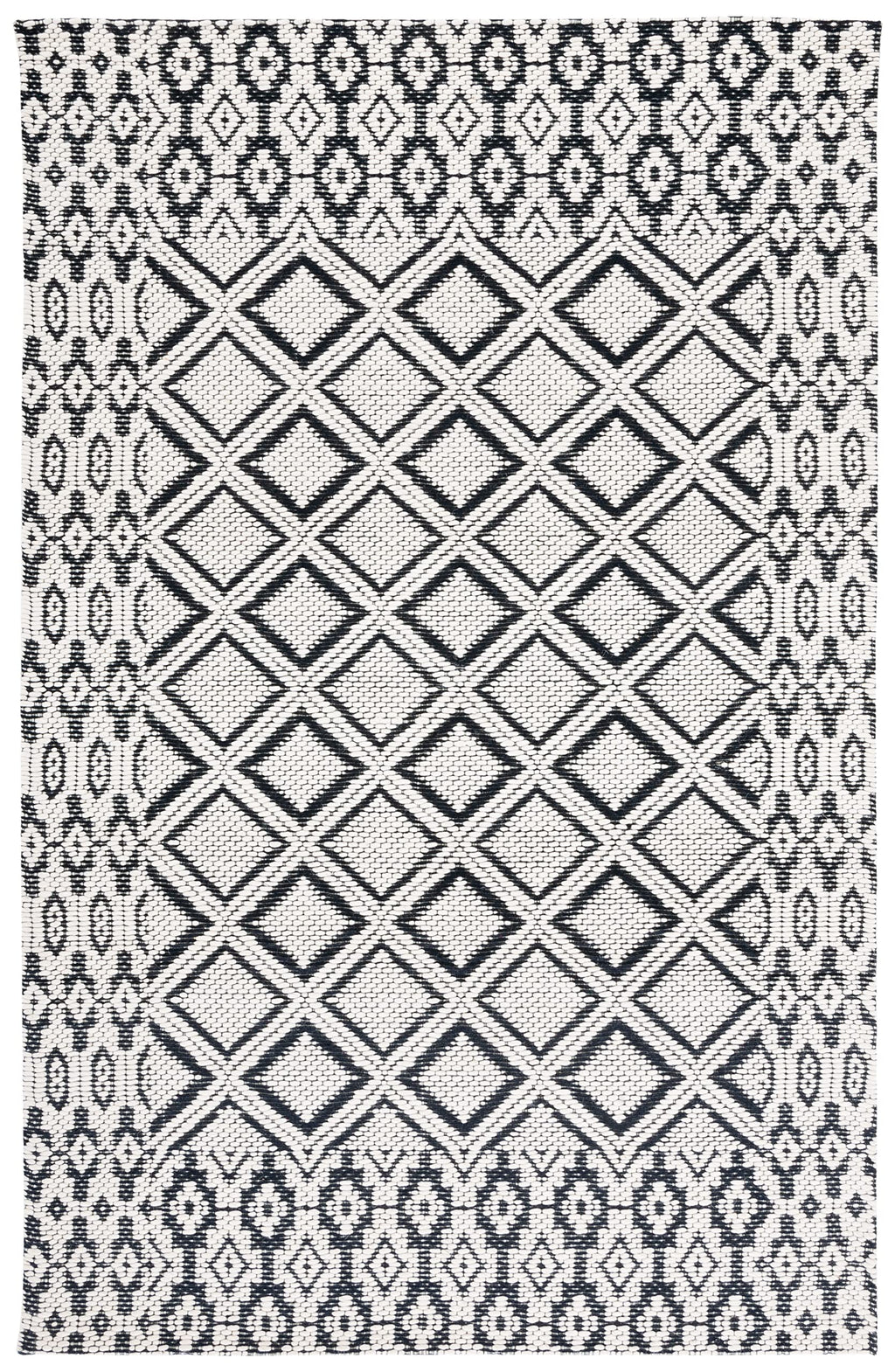 SAFAVIEH Area Rug 8x10 - Vermont Collection - Large - Ivory & Black, Handmade Wool, Ideal for Living Room, Bedroom, Office, Dining Space (VRM151Z)