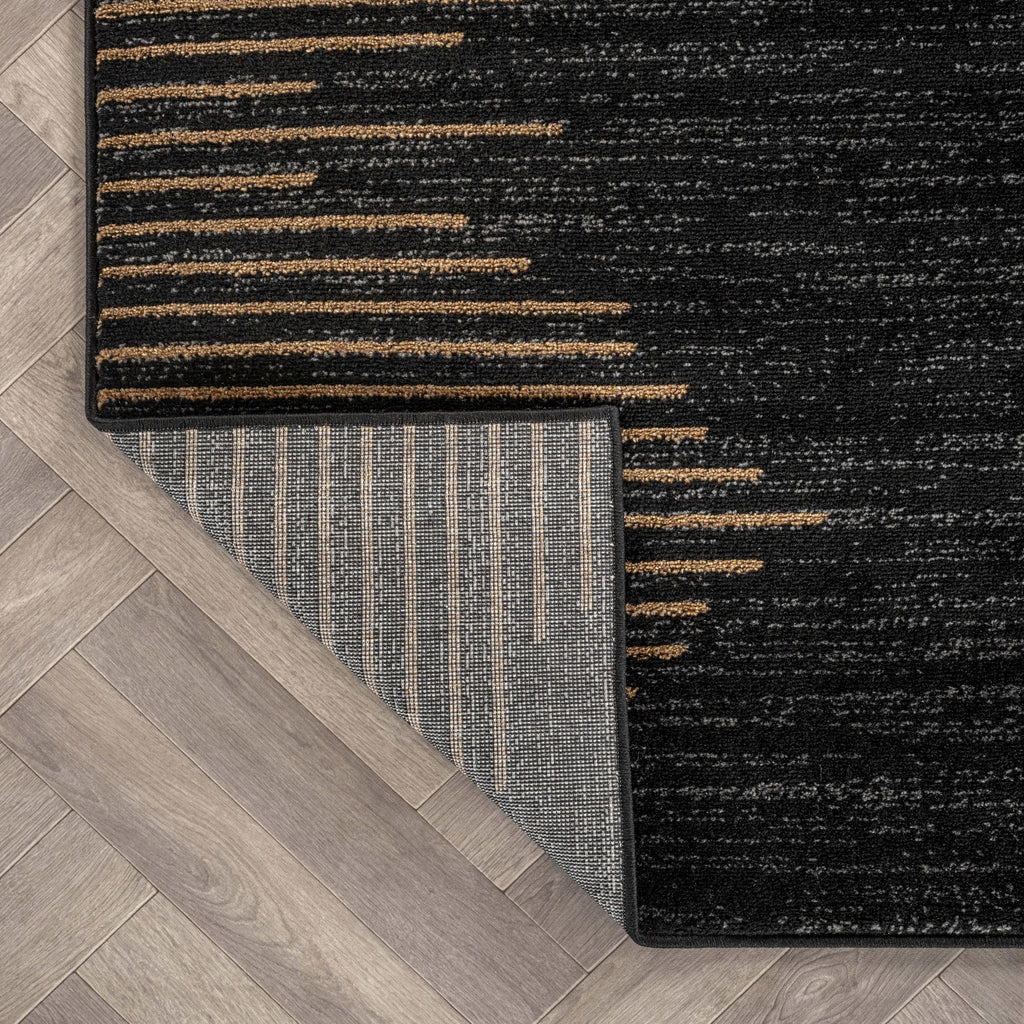 Rugshop Bohemian Stripe Stain Resistant High Traffic Living Room Kitchen Bedroom Dining Home Office Area Rug 7'10" x 10' Camel