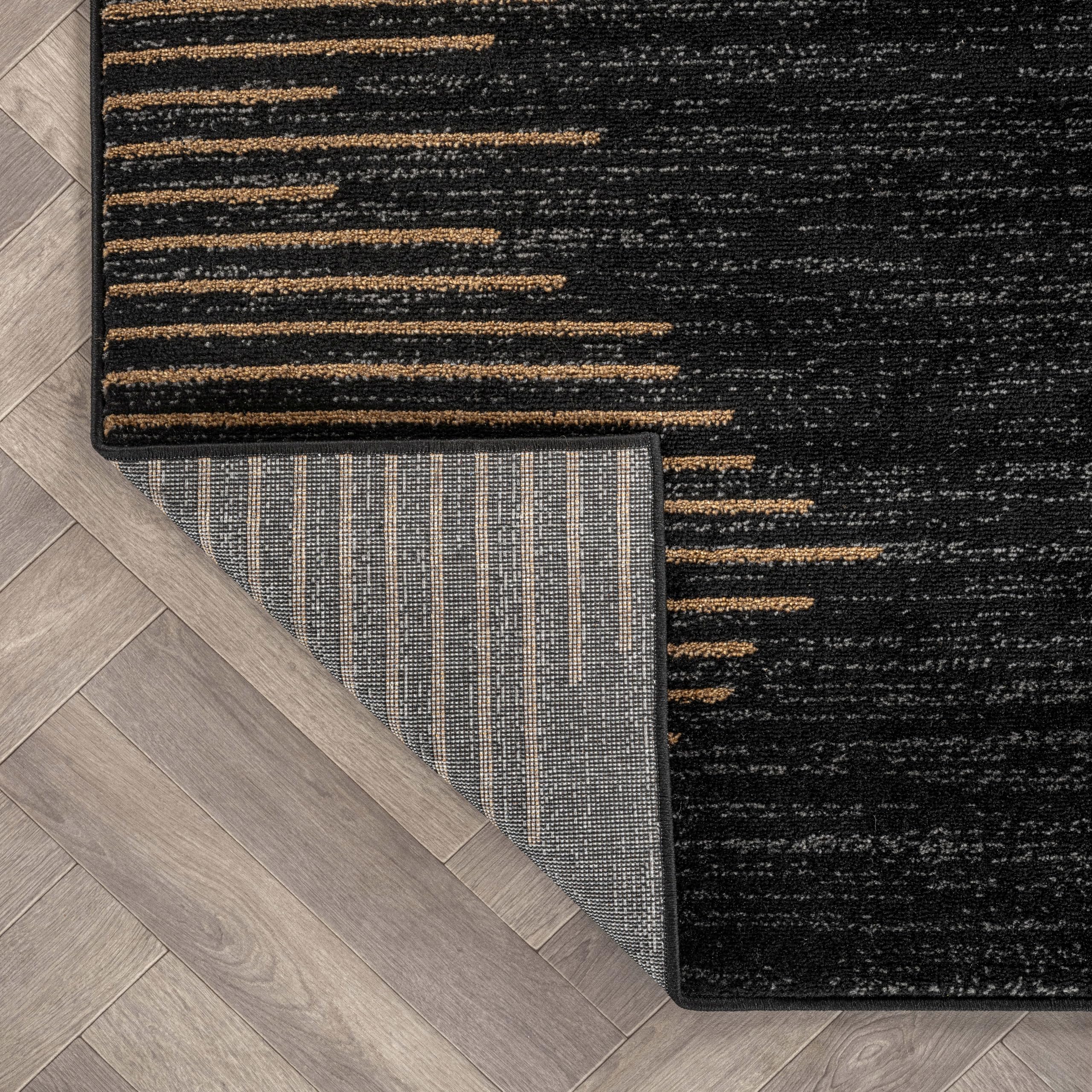 Rugshop Bohemian Stripe Stain Resistant High Traffic Living Room Kitchen Bedroom Dining Home Office Area Rug 7'10" x 10' Camel