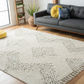 SAFAVIEH Area Rug 8x10 - Vermont Collection - Large - Ivory & Green, Handmade Wool, Ideal for Living Room, Bedroom, Office, Dining Space (VRM501A)