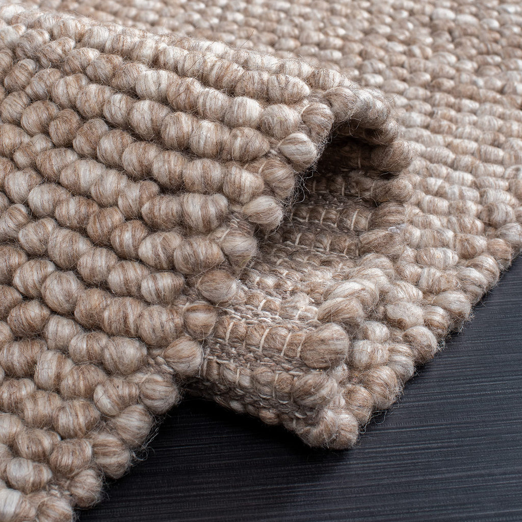 SAFAVIEH Area Rug 8x10 - Natura Collection - Large - Brown, Handmade Wool Blend, Textured Design, Ideal for Living Room, Bedroom, Dining Space (NAT620T)