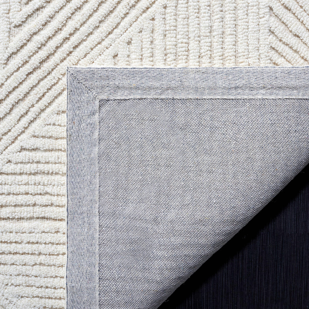 SAFAVIEH Area Rug 8x10 - Textural Collection - Large - Ivory, Handmade Wool, Ideal for Living Room, Bedroom, Office, Dining Space (TXT103A)