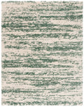 SAFAVIEH Hudson Shag Collection Area Rug - 10' x 14', Ivory/Green, Geometric Design, Plush 1.9 Inch Thick Ideal for High Traffic Areas in Living Room, Bedroom, Dining (SGH206Y)