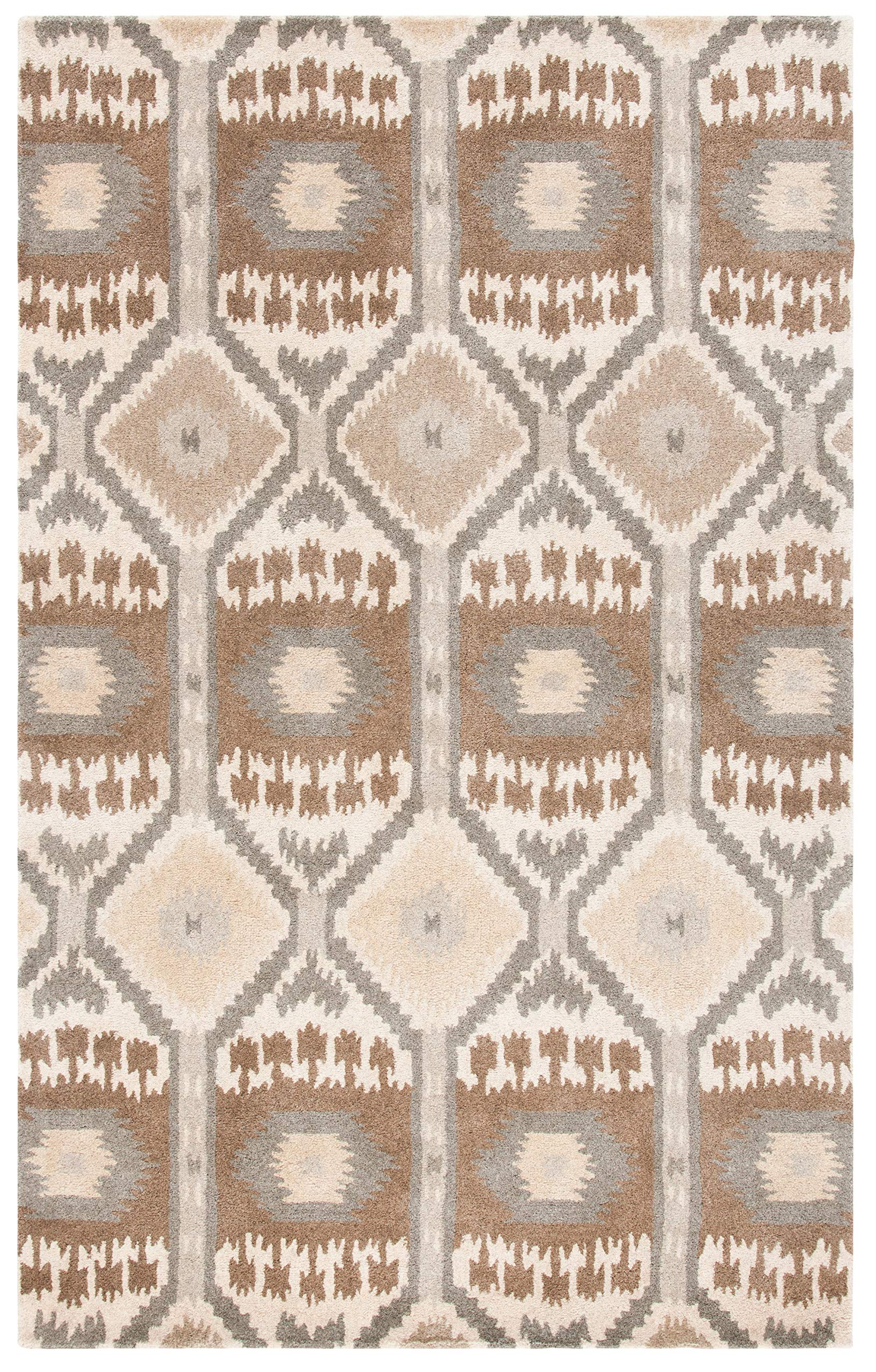 SAFAVIEH Area Rug 8x10 - Wyndham Collection - Large - Natural & Multi, Handmade Wool, Modern Design, Ideal for Living Room, Bedroom, Office, Dining Space (WYD720A)