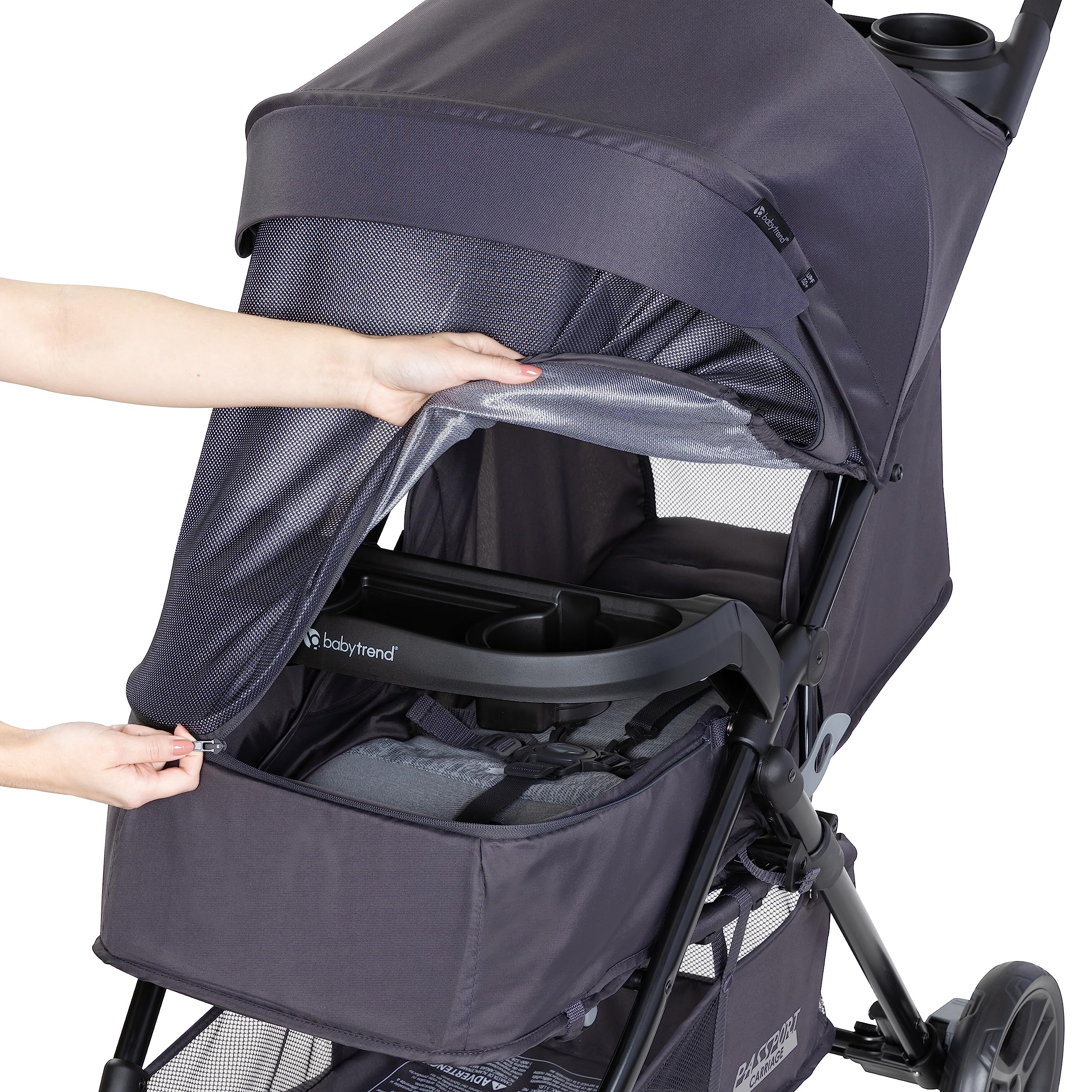 Baby Trend Passport® Carriage Stroller Travel System with EZ-Lift™ Infant Car Seat, Dash Pink