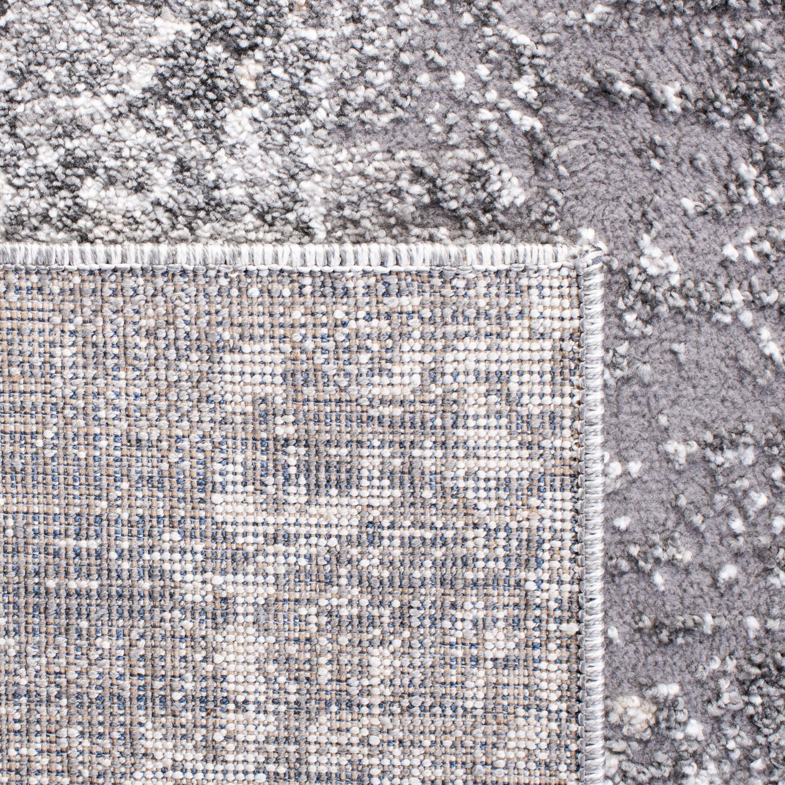 SAFAVIEH Aston Collection Area Rug - 9' x 12', Light Grey & Grey, Modern Abstract Design, Non-Shedding & Easy Care, Ideal for High Traffic Areas in Living Room, Bedroom (ASN715F)