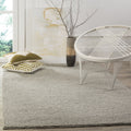 SAFAVIEH Area Rug 6x9 - Natura Collection - Silver, Handmade Wool Blend, Textured Design, Ideal for Living Room, Bedroom, Dining Space (NAT620C)