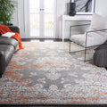 SAFAVIEH Passion Collection Area Rug - 10' x 14', Grey & Ivory, Vintage Distressed Design, Non-Shedding & Easy Care, Ideal for High Traffic Areas in Living Room, Bedroom (PAS406F)