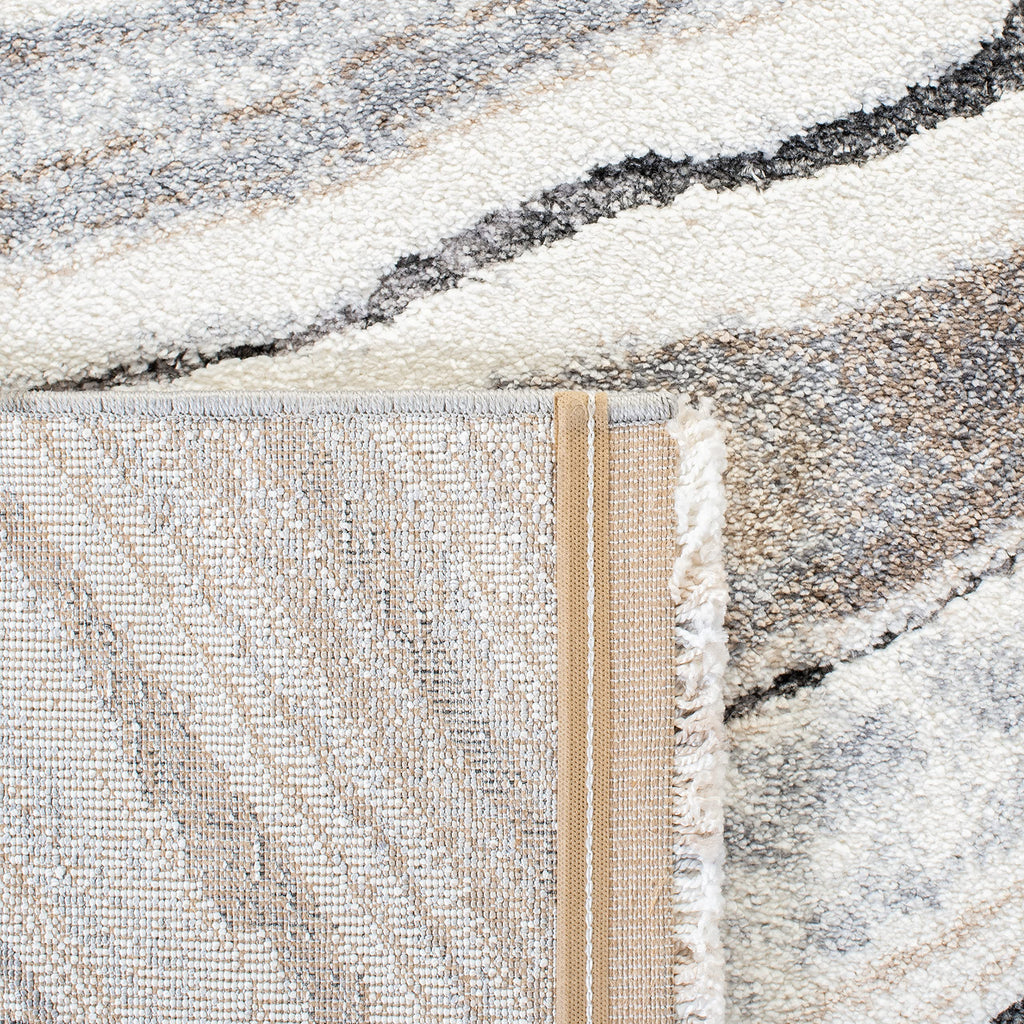 SAFAVIEH Cyrus Shag Collection Area Rug - 9' x 12', Ivory & Grey, Modern Abstract Design, Non-Shedding & Easy Care, 0.8-inch Thick Ideal for High Traffic Areas in Living Room, Bedroom (CYR124A)