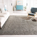 SAFAVIEH Area Rug 10' Square - Natural Fiber Collection - Large - Light Grey, Handmade Jute, Farmhouse Style, Chunky Textured Thick Pile (NF447G)