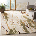 SAFAVIEH Area Rug 8x10 - Bella Collection - Large - Beige & Green, Handmade Wool, Modern Abstract Design, Ideal for Living Room, Bedroom, Office, Dining Space (BEL120A)