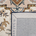 SAFAVIEH Heritage Collection Area Rug - 8' Square, Beige & Navy, Handmade Wool, Traditional Oriental Medallion Design, Ideal for Living Room, Bedroom, Dining Space (HG625D)