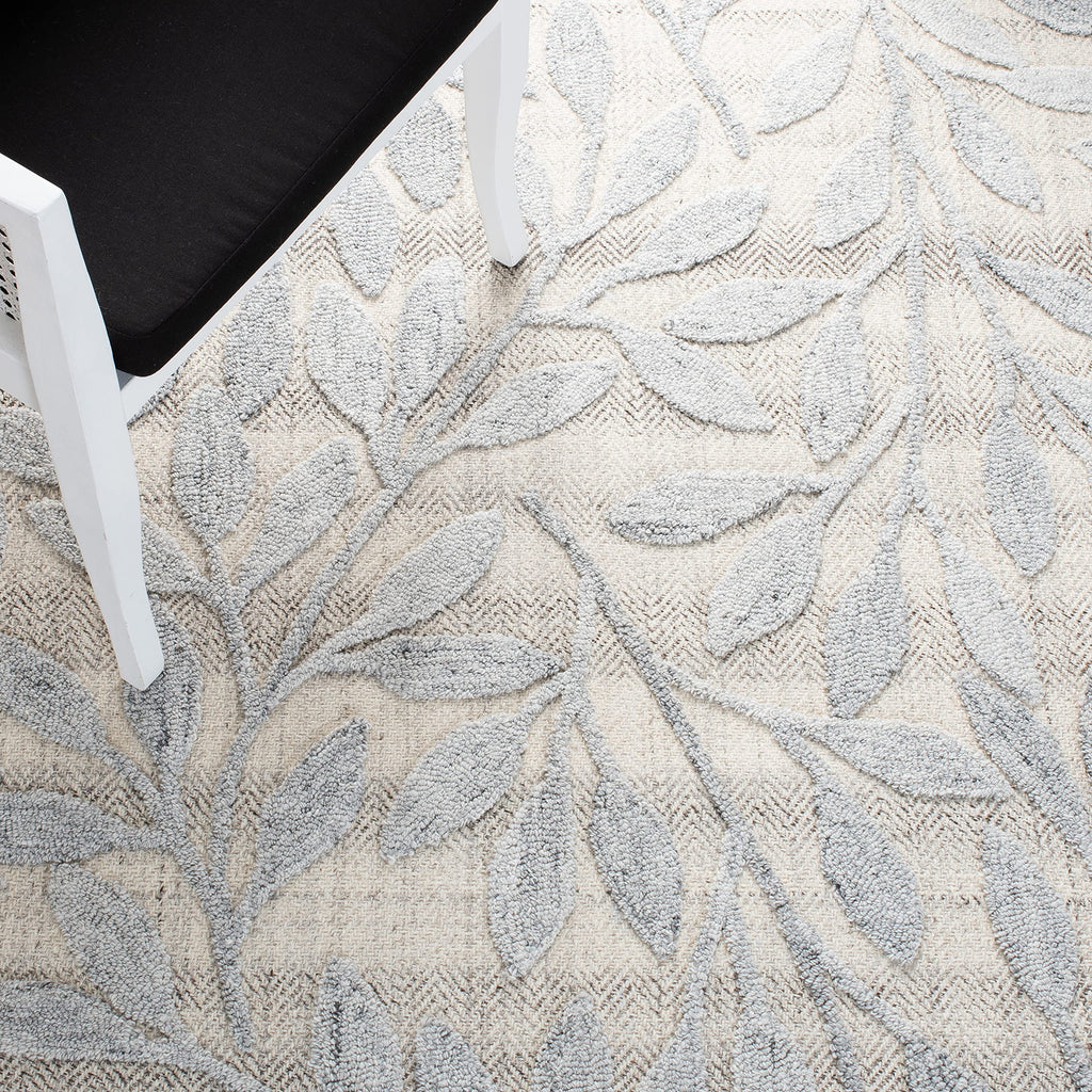 SAFAVIEH South Hampton Collection 8' x 10' Grey SHA302F Handmade Botanical Wool Area Rug