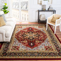 SAFAVIEH Lyndhurst Collection Area Rug - 9' x 12', Red & Black, Traditional Oriental Design, Non-Shedding & Easy Care, Ideal for High Traffic Areas in Living Room, Bedroom (LNH330B)