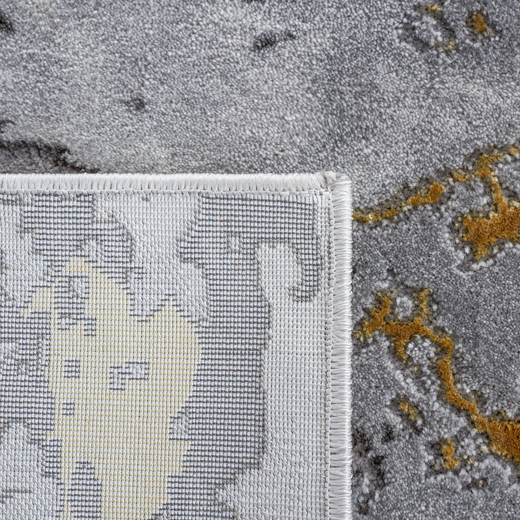 SAFAVIEH Craft Collection Area Rug - 10'6" x 14', Grey & Gold, Modern Abstract Design, Non-Shedding & Easy Care, Ideal for High Traffic Areas in Living Room, Bedroom (CFT860F)