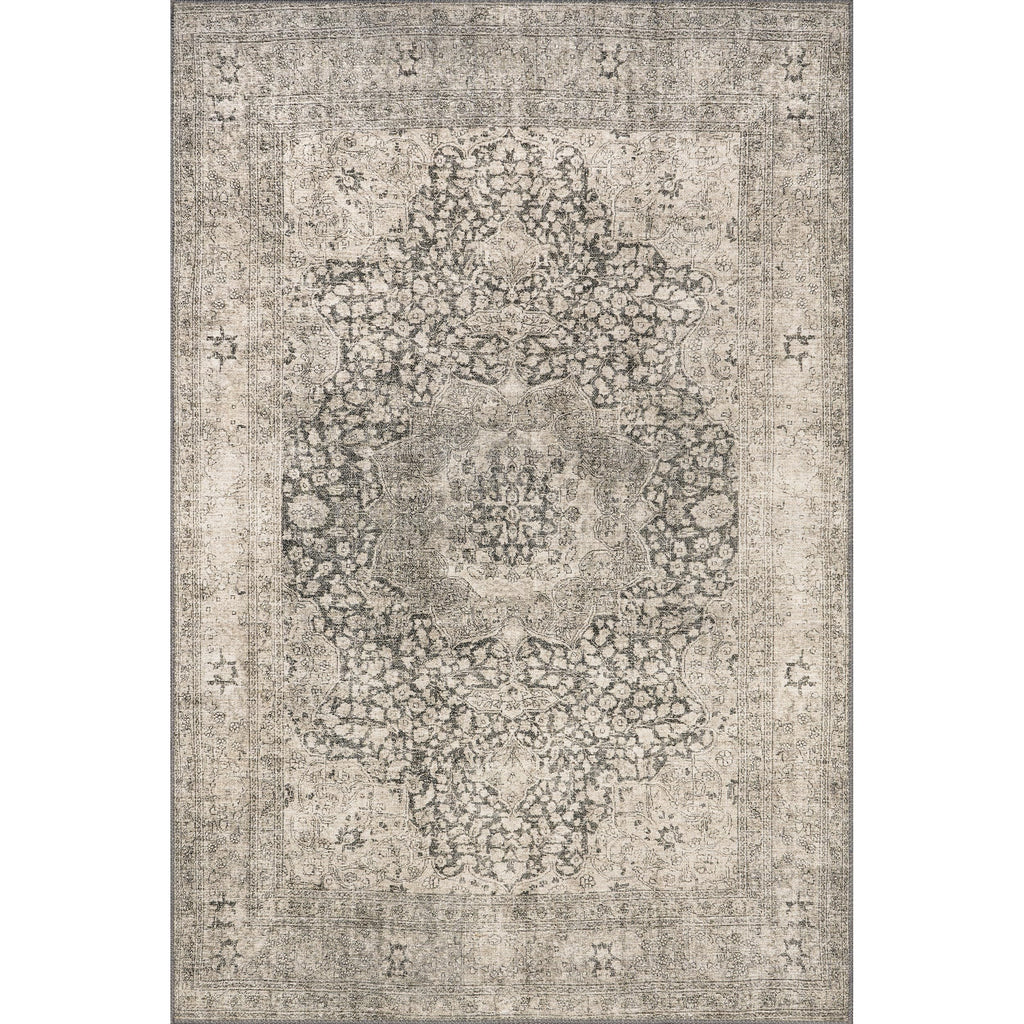 Nuloom Hillstone Collection Agnetha Grey/Taupe, 7'10" x 10', Vintage Medallion, Soft and Cozy, High Traffic, Stain Resistant, Easy Clean, Durable Area Rug for Bedroom, Living Room, Dining, Foyer