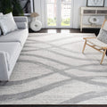 SAFAVIEH Area Rug 10x14 - Adirondack Collection - Large - Cream & Grey, Modern Wave Design, Non-Shedding & Easy to Clean, Ideal for Living Room, Bedroom, Dining Space (ADR125C)